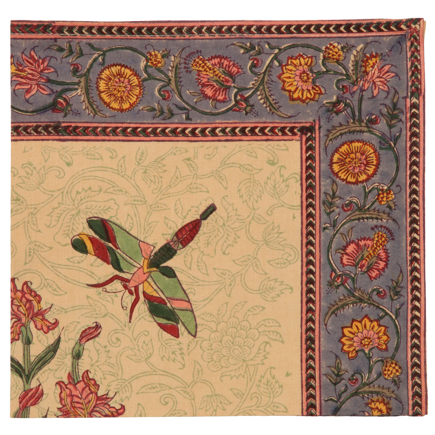 Dragonfly Floral Napkin - Mustard Yellow (Set of 2)